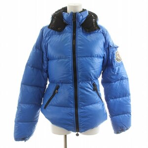 モンクレール MONCLER BADIA DOWN HOODIE バディア ダウンジャケット フード付き ロゴ ワッペン 2 M 青 ブルー