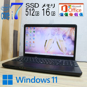 ★中古PC 最上級4コアi7！新品SSD512GB メモリ16GB★VPCEH18FJ Core i7-2670QM Webカメラ Win11 MS Office2019 Home&Business★P70851