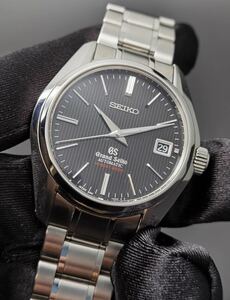 中古 セイコー Grand Seiko グランドセイコー SBGH023 9S85-00A0 GS ハイビート36000 デイト 黒 ブラック文字盤 SS 自動巻き メンズ 腕時計
