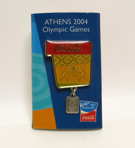 ★コカコーラ　2004アテネオリンピック　ピンズ　（チャーム付）　ピンバッジ ピンバッチ　ATHENS 2004 Olympic Games