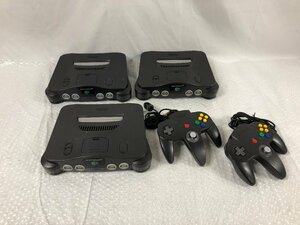 k079*120 【ジャンク】 Nintendo 任天堂 N64 本体 3台＆コントローラー 2個 まとめ売り ジャンク 部品取り