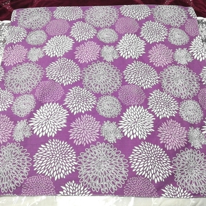 和風花柄菊紫風呂敷シート敷物 Furoshiki wrapping cloth