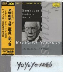 ベートーヴェン：交響曲第5番「運命」・第7番/リヒャルト・シュトラウス