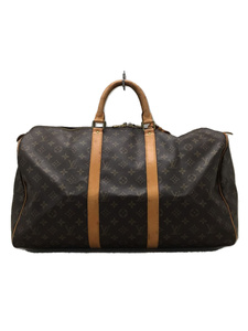 LOUIS VUITTON◆キーポル50_モノグラムキャンバス/PVC/BRW