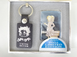 新品 未使用品 1994年製 ZIPPO ジッポ Betty Boop ベティ ブープ LIMITED EDITION 限定 キーホルダー付き ブルー 青 オイル ライター USA