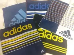 adidasハンカチ5枚まとめて(大きめ)