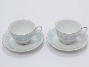 ☆未使用☆　ノリタケ　NORITAKE　レースウッドゴールド　ティーカップ&ソーサー　２客セット　1507L