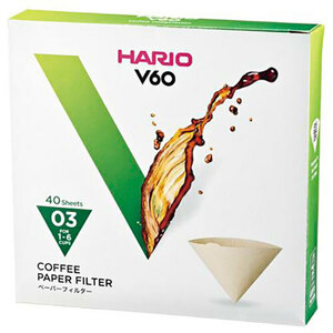 HARIO V60用ペーパーフィルター03M 1～6杯用 40枚入 VCF-03-40M