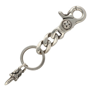 【中古】 CHROME HEARTS クロムハーツ キーホルダー キーチェーン クラシックリンク ショート アフターダイヤ加工 19041046RS