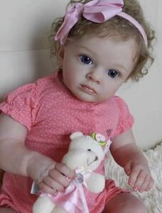 リボーンドール　赤ちゃん人形　large 女性　幼児　58cm ハンドメイド　本物赤ちゃん　リアル