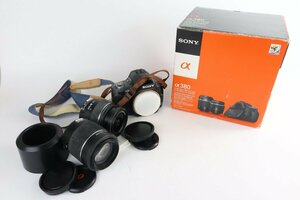 Sony ソニー α380 DSLR-A380 + DT 55-200mm F4-5.6 SAM + 18-55mm F3.5-5.6 デジタル一眼ダブルレンズキット 【現状渡し品】★F