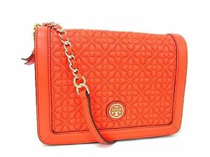 ■新品■未使用■ TORY BURCH トリーバーチ レザー フラワー クロスボディ ショルダーバッグ レディース オレンジ系 AU5979