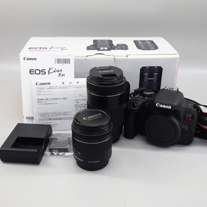1円〜 Canon キヤノン EOS kiss X9i EF-S 18-55 /55-250 IS STM Kit ※通電・シャッター確認済 現状品 カメラ 122-2584308【O商品】