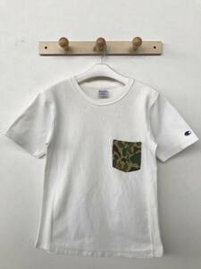 Champion REVERSE WEAVE T-SHIRT チャンピオン リバースウィーブ Tシャツ メンズ 迷彩柄ポケット 半袖Tシャツ 良品 size M