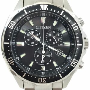 CITIZEN シチズン Eco-Drive エコドライブ 腕時計 VO10-6771F H500-S064538 ソーラー アナログ ラウンド ブラック クロノグラフ 動作確認済