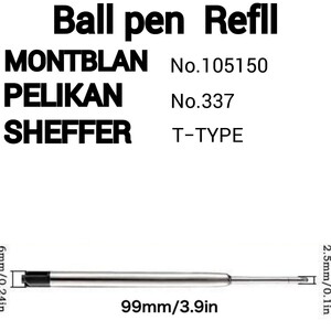 ボールペンリフィル互換品　1本　MONTBLAN PELIKAN SHEFFER etc