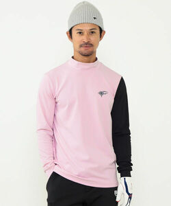 「BEAMS GOLF」 長袖Tシャツ L ピンク メンズ