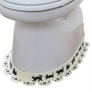 サンコー トイレ 便器すきまテープ ずれない 貼るだけ 汚れ防止 おくだけ吸着 猫 ネコ 2枚 8×長さ58cm
