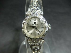 WALTHAM　ウォルサム　腕時計　W.G. K14　ホワイトゴールド　手巻き　稼働品　レディース　コレクション　