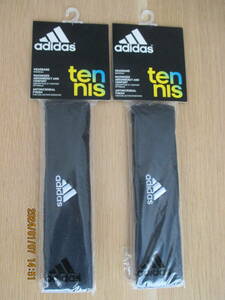 新品未使用品　adidas tennis HEADBAND アディダス　ヘッドバンド　FREE SIZE (黒) 2SET