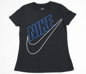 NIKE Tシャツ ビッグロゴ 黒 青 ブラック L ナイキ レディース スタンダードフィット Lサイズ CQ0934-010