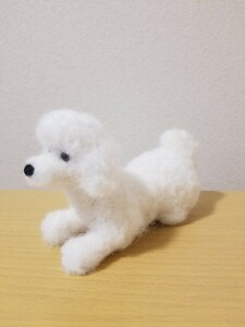 羊毛フェルト ハンドメイド ぬいぐるみ トイプードル 手のひらサイズ