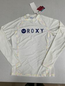 ◆ROXY◆ロキシー◆ラッシュガード◆白◆新品◆L◆長袖ラッシュ◆レインボー・ステッチ◆UPF５０＋◆01