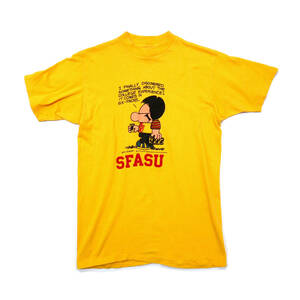 送料無料 80s ビンテージ SFASU Tシャツ COLLEGIATE PACIFIC 1982 USA製 キャラクター カレッジ 80年代 古着 メンズ ジョーク コメディー