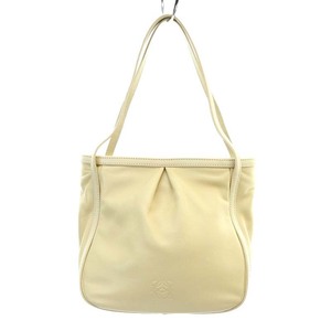 ロエベ LOEWE ナッパレザー ハンドバッグ アナグラム アイボリー /YO11 ■OH レディース