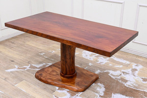 IP111 美品 欅 けやき 一枚板 天然木 ダイニングテーブル 食卓テーブル 食卓机 幅140cm