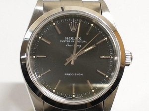 【箱、取説付】 ROLEX ロレックス エアキング 14000 自動巻 ブラック文字盤 腕時計