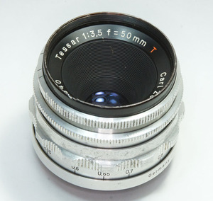 ドイツ製 Carl Zeiss Jena Tessar 1:3.5 f=50mm 絞羽14枚 M42 2N-040 初期型 Q1 Red T レア