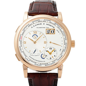 ランゲゾーネ A.LANGE SOHNE ランゲ1 タイムゾーン LSLS1164AD 116.032 シルバー文字盤 中古 腕時計 メンズ