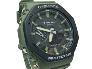 三627☆CASIO G-SHOCK カシオ Gショック QZ GA-2110SU カーボンコアガード カーキ デジアナ 腕時計 ウォッチ☆