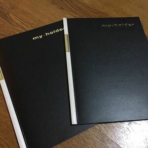 テージー☆my-holder マイホルダー A4版10枚綴 黒 MH-200 2冊セット☆クリアホルダー☆昭和文具