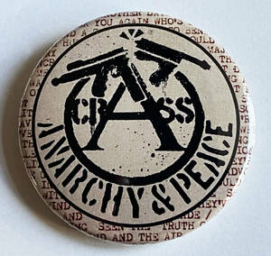 CRASS - Anarchy & Peace 缶バッジ 40mm #UK #punk #80