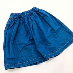 【新品未使用】ficslab フィクスラボ　120cm スカート　ロングスカート　デニム　かわいい　シンプル　メイクユアデイ