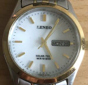 272-0681 LENEO メンズ腕時計　金属ベルト　ソーラー　LEM003 動作確認済み