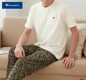 ★チャンピオン Champion 新品 メンズ 半袖 Tシャツ ロングパンツ 上下セット スーツ ルームウェア 迷彩 [SETOM3123031N-L] 五 弐★QWER★