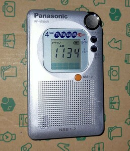 RF-NT850R Panasonic 名刺サイズ 受信確認済 ポケットラジオ AM FM ラジオたんぱ ラジオNIKKEI 通勤 競馬 防災 登山 短波ラジオ 001297 