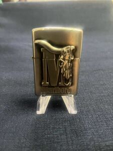 人気懸賞品zippo’98ジッポ ーマールボロＭ水牛重厚メタル非売品USEDカウボーイロングホーンディスカバリーコンパス