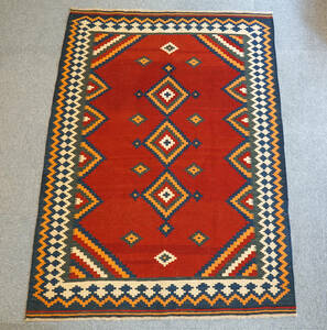 ペルシャキリム 手織り絨毯 size:172×126cm リビングラグ 