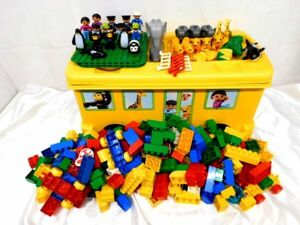 T813★レゴ LEGO デュプロ 動物バス 大量 まとめて レゴブロック 動物 収納★送料1020円〜
