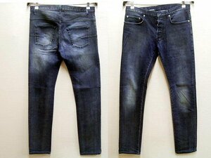 即決[W30]ほぼ未使用品 Dior Homme 11SS クリス期 DIRK SIDE JAKE ジェイク ブラック コーティング デニム 163D007TX074 パンツ■5892