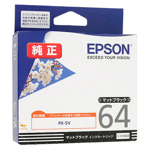 EPSON インクカートリッジ ICMB64 マットブラック [管理:1000025050]