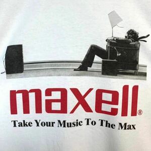 マクセル Maxell Tシャツ 企業 XLサイズ セール ホワイト 白 大幅 デカロゴ 製 90s USA アメリカ 00s y2k ホワイト 野村訓市 sale Marlboro