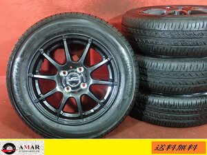 R14●【A-TECH：シュナイダー：ブラック色】中古ホイール＋ラジアル175/65R14YOKOHAMA★4本(TH-4854A)送料無料/沖縄配送不可