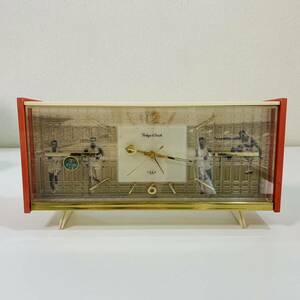 アンティーク Tokyo Clock 東京時計 No.1722 オリンピア 目覚 1964 JAPAN 置時計 目覚まし時計 昭和レトロ 手巻き ゼンマイ式