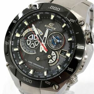 CASIO カシオ EDIFICE エディフィス 腕時計 EQW-M1100DB-1A 電波ソーラー タフソーラー アナログ ラウンド マルチバンド6 動作確認済み