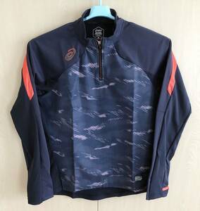 ★★★新品！【大きいサイズ】asics(アシックス) ウインドバリア　ハーフジップジャケット （3XL)　ミッドナイト★★★